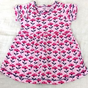 Organic girls dress. Pink and Navy. Short sleeve. Great condition
